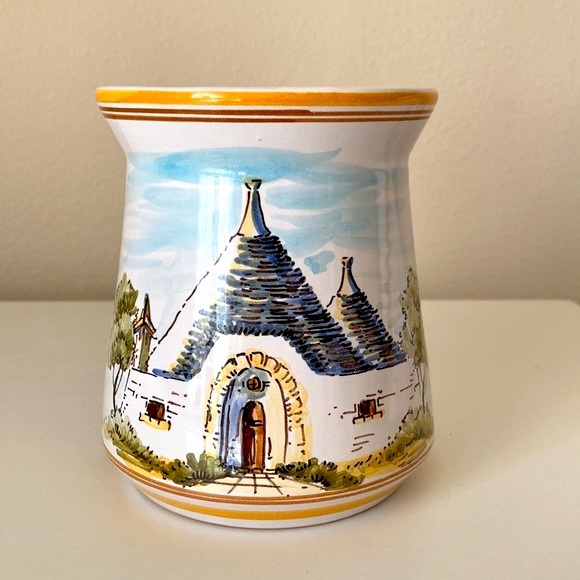 Italy Pottery Mug San Vito Puglia Large Dad Coffee Cup Fathers Day Trulia House - Picture 5 of 11